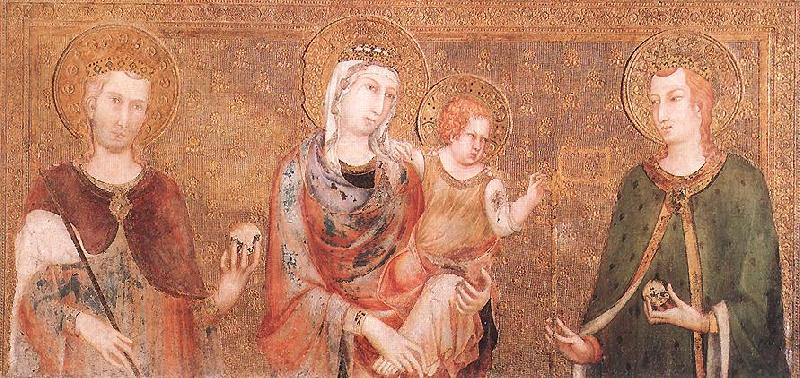 Simone Martini Madonna and Child between St Stephen and St Ladislaus Germany oil painting art